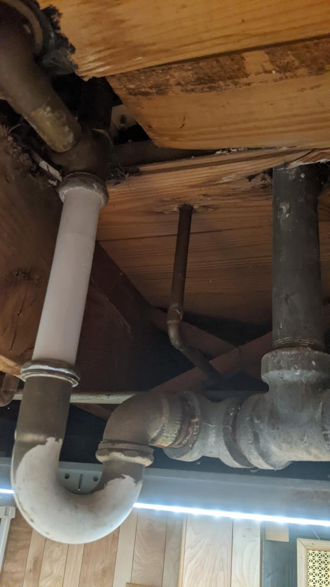 Shower Trap & Cold Water Supply