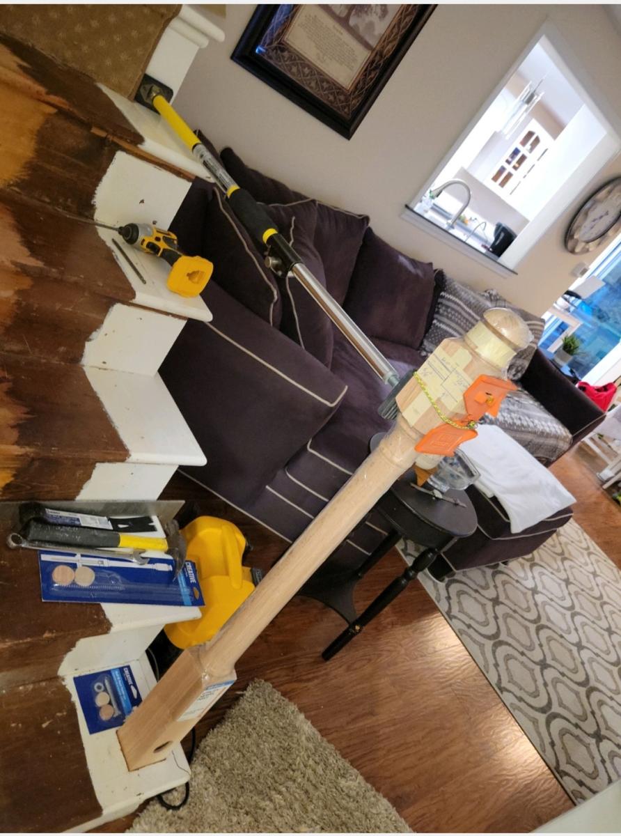 Setting the bottom Newel Post